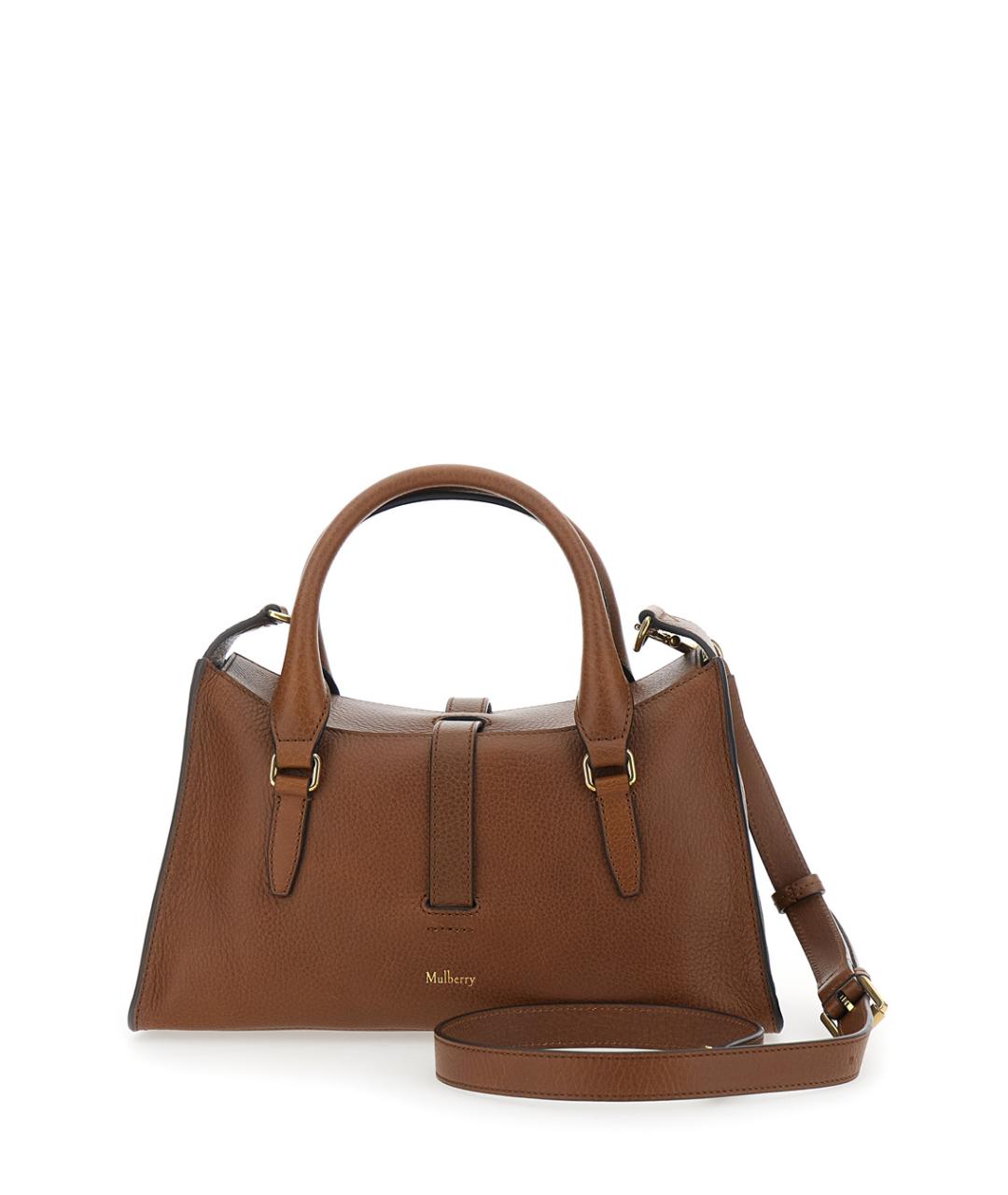 MULBERRY Коричневая кожаная сумка с короткими ручками, фото 2