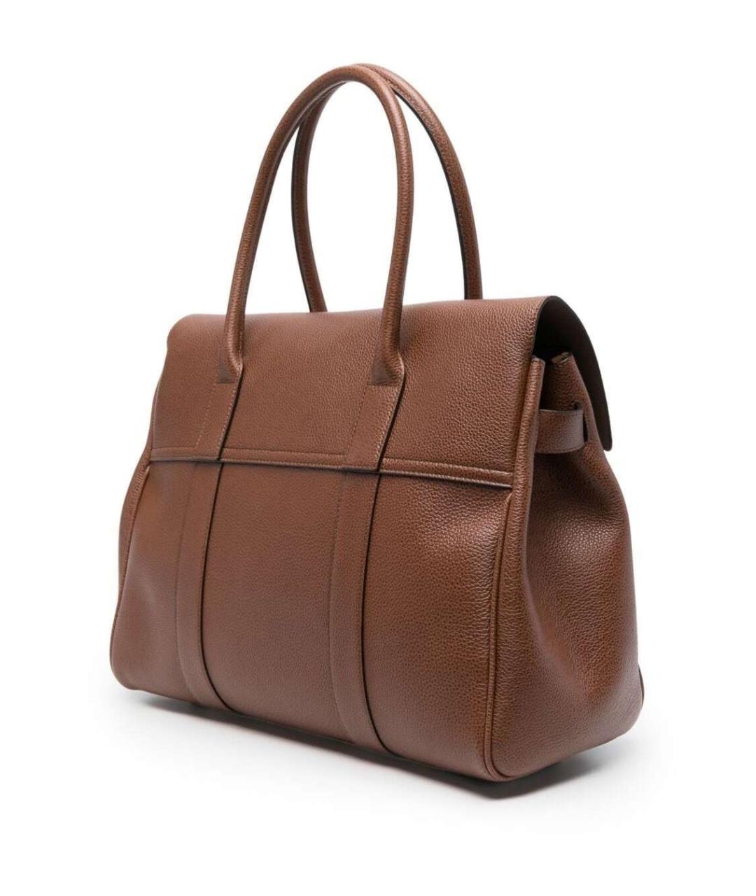MULBERRY Коричневая кожаная сумка с короткими ручками, фото 2