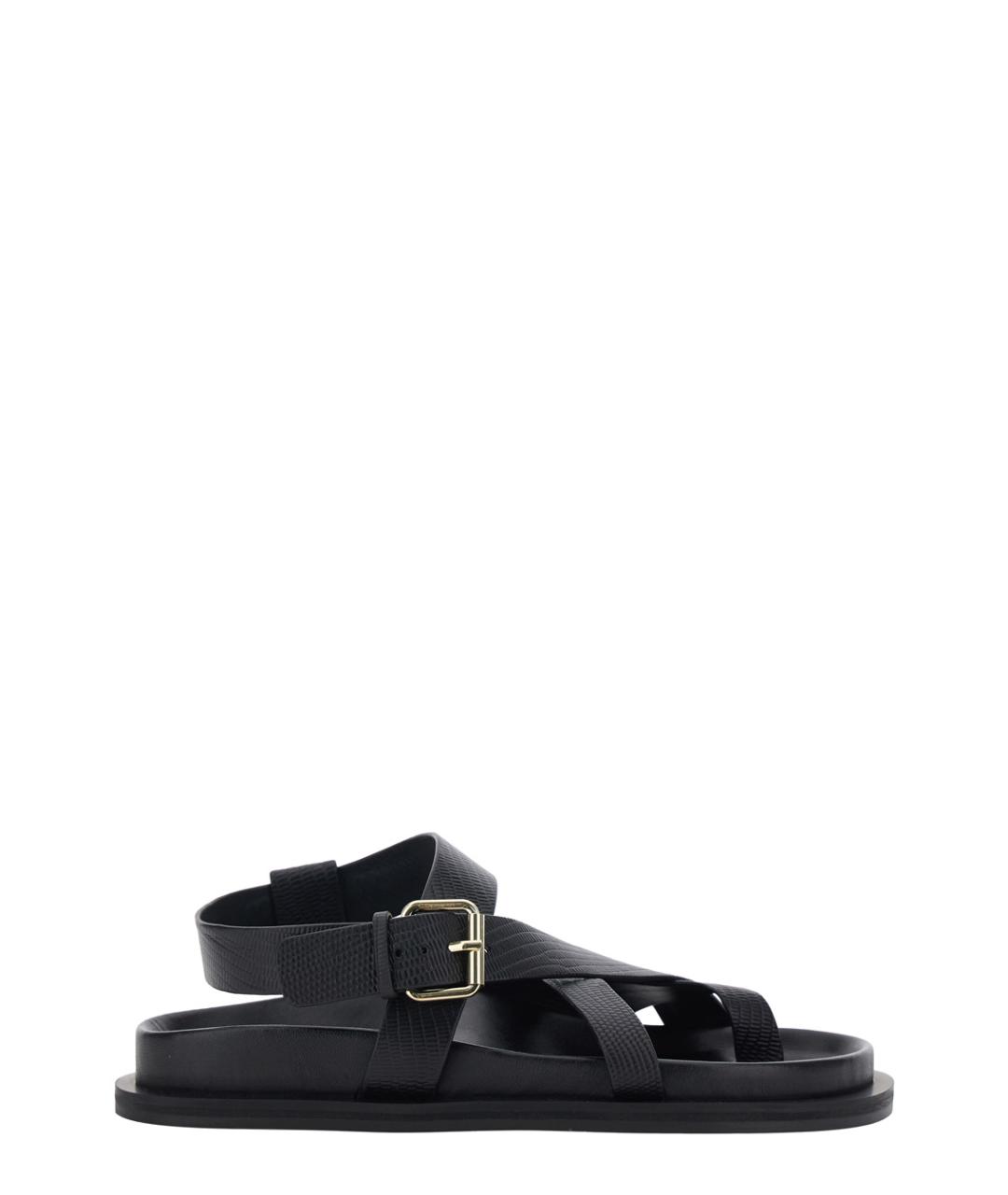 A.EMERY Черные кожаные сандалии, фото 1