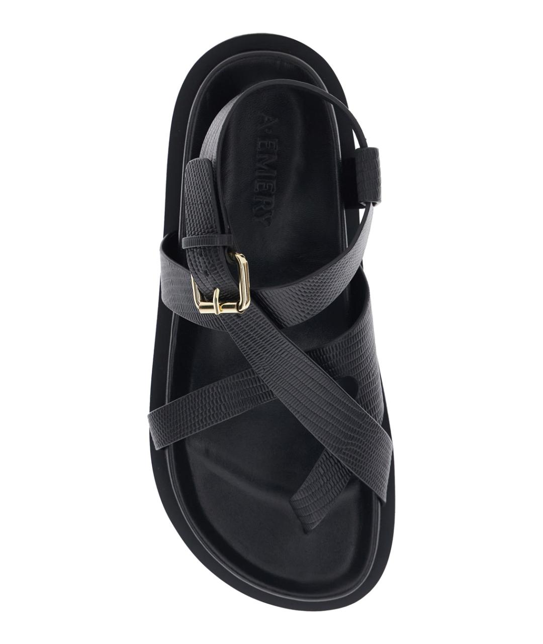 A.EMERY Черные кожаные сандалии, фото 4
