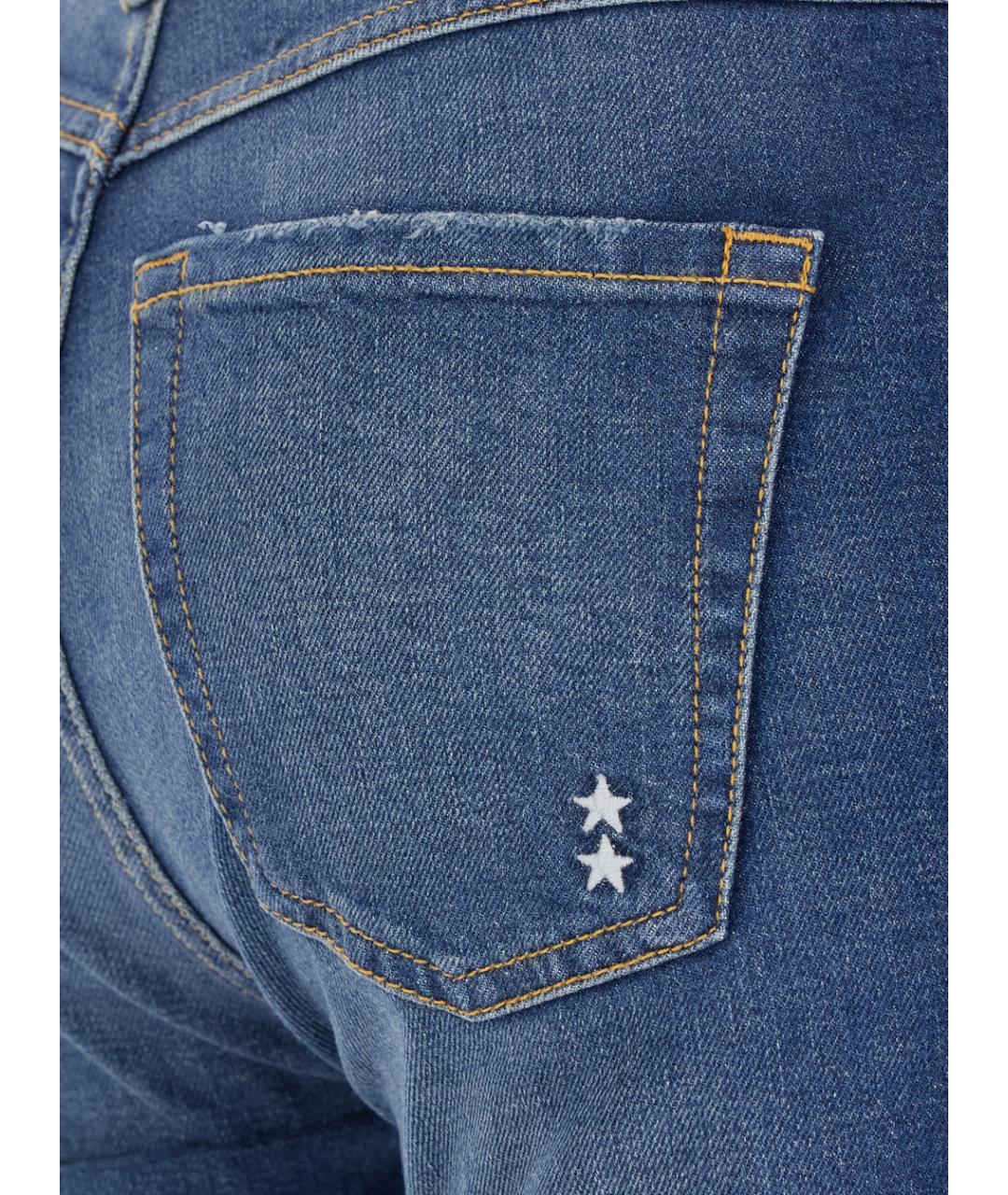 ICON DENIM Синие хлопковые прямые джинсы, фото 3