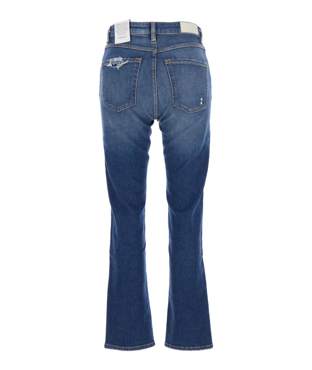 ICON DENIM Синие хлопковые прямые джинсы, фото 2