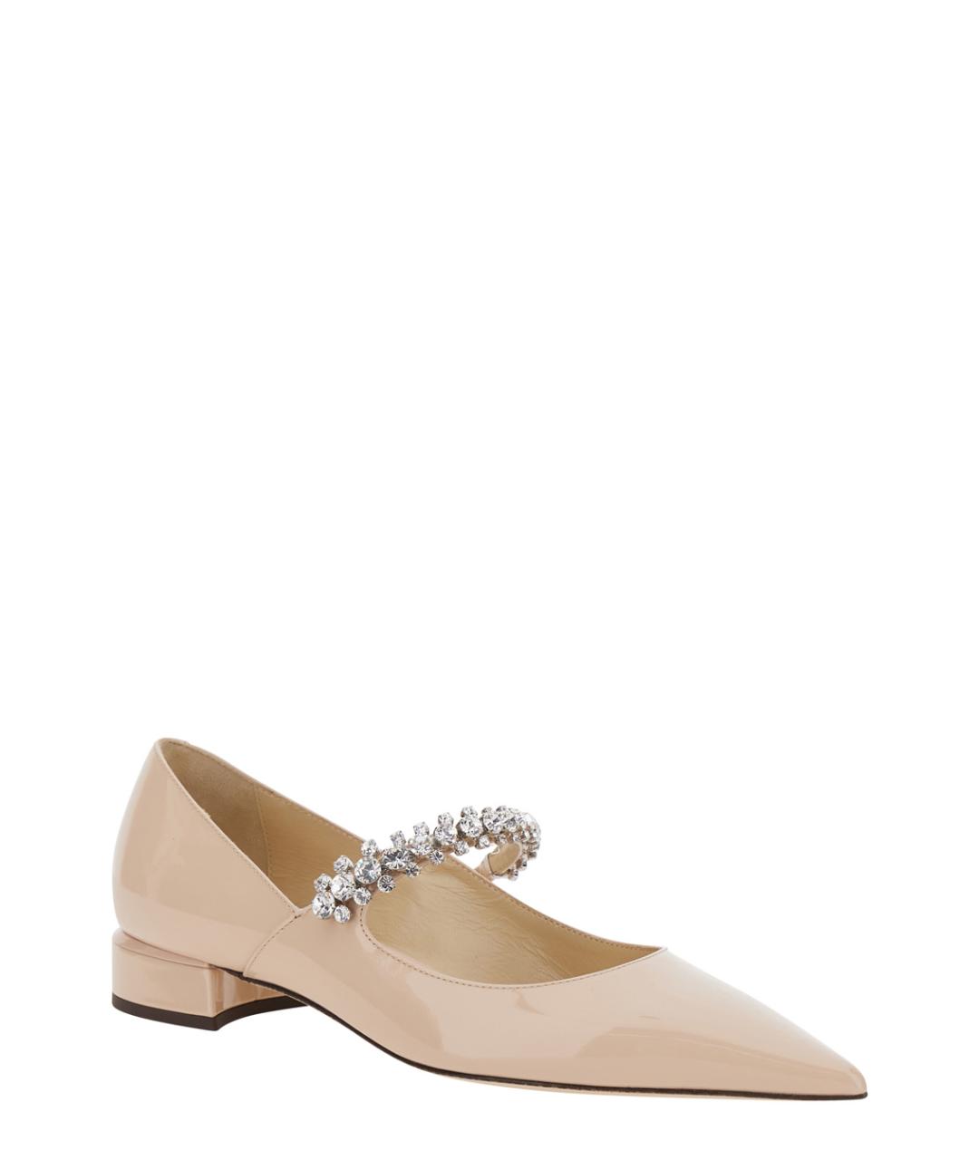 JIMMY CHOO Розовые кожаные балетки, фото 2