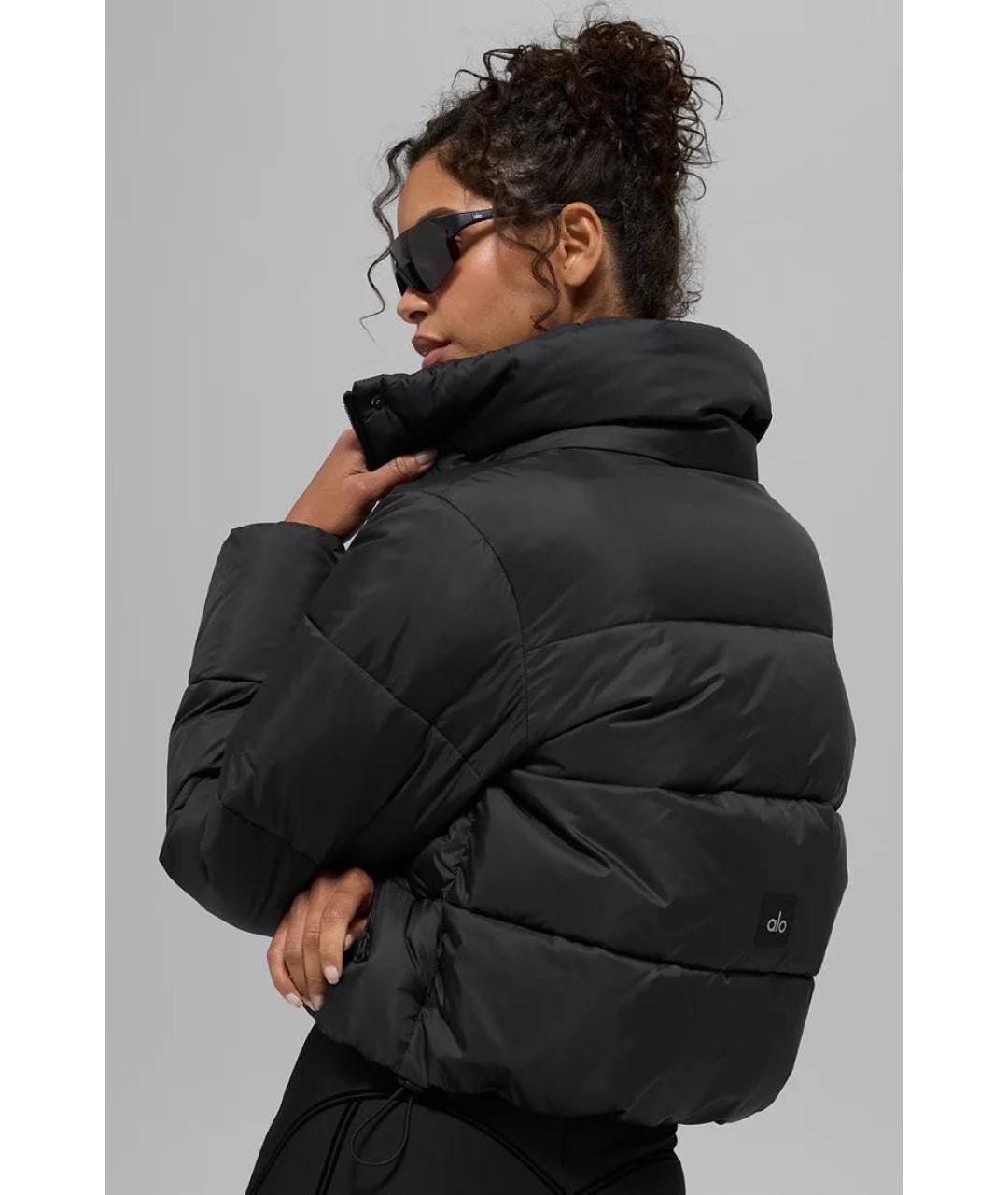 ALO YOGA Черная полиэстеровая куртка, фото 5