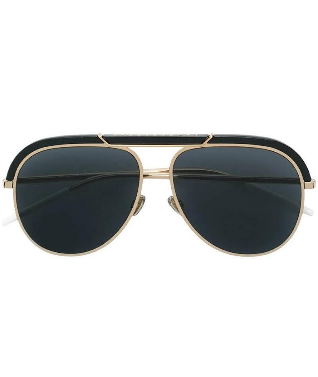 CHRISTIAN DIOR Черные металлические солнцезащитные очки, фото 2