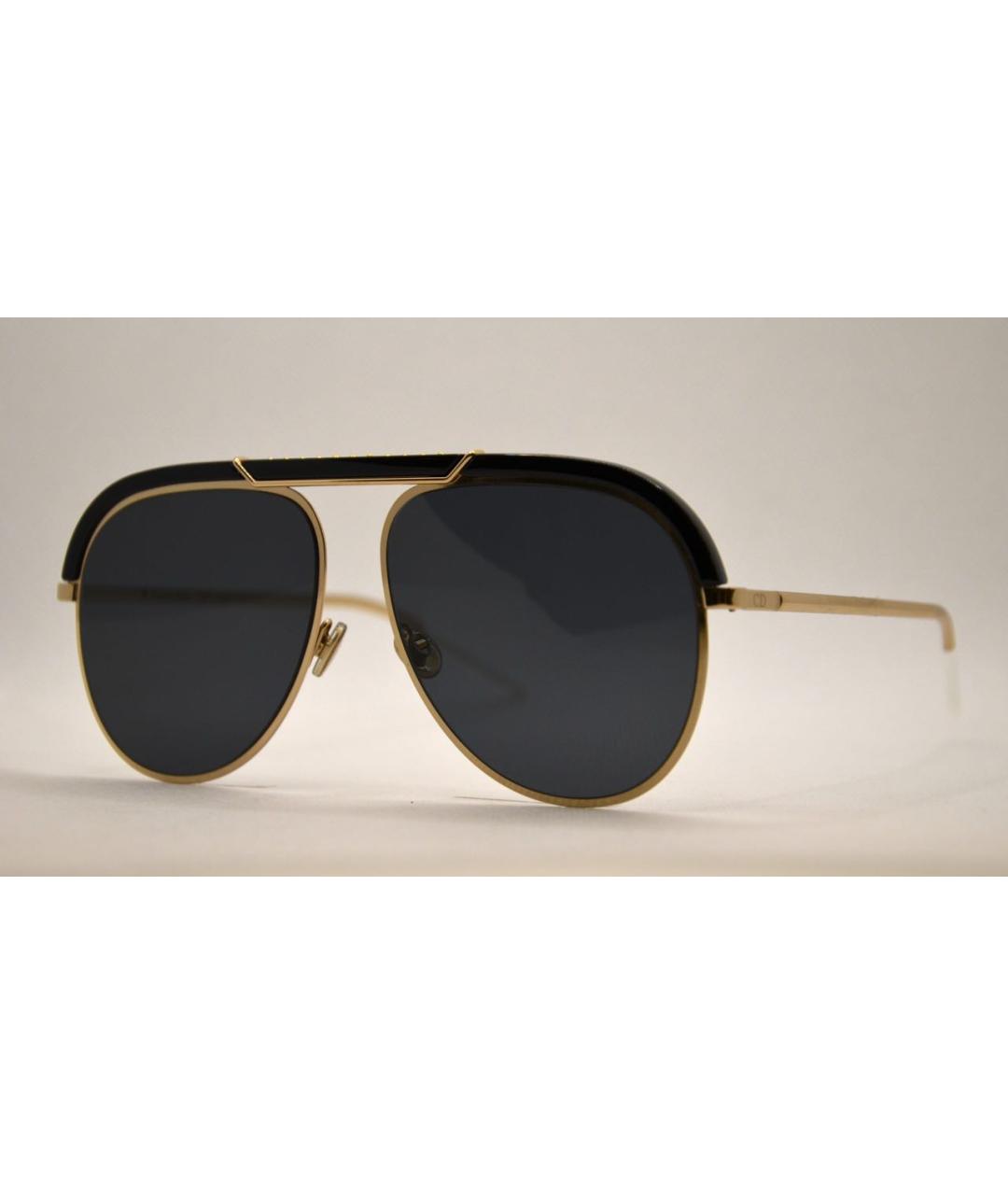 CHRISTIAN DIOR Черные металлические солнцезащитные очки, фото 6