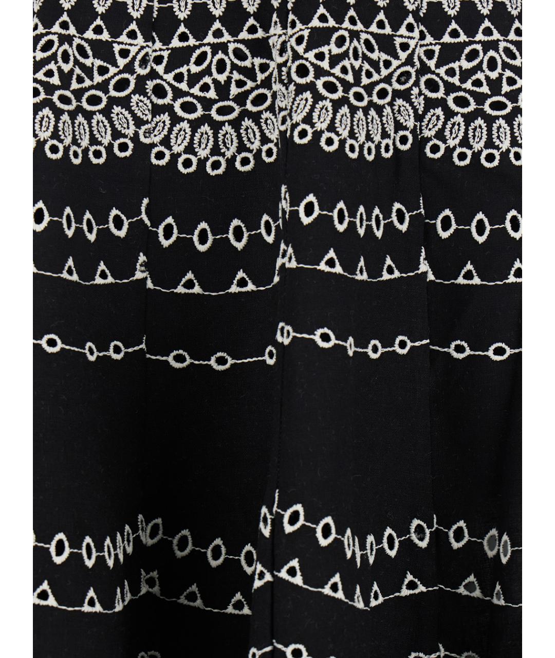 CHARO RUIZ Черная хлопковая юбка миди, фото 3