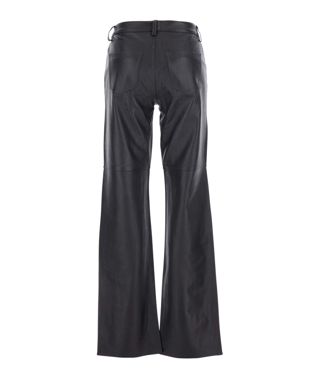 MICHAEL MICHAEL KORS Коричневые кожаные прямые брюки, фото 2