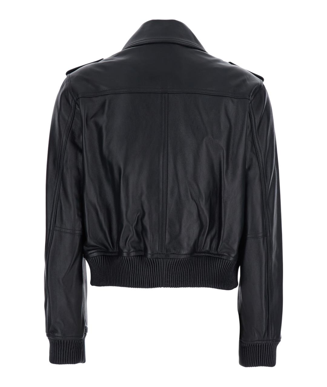 MICHAEL MICHAEL KORS Черная кожаная куртка, фото 2