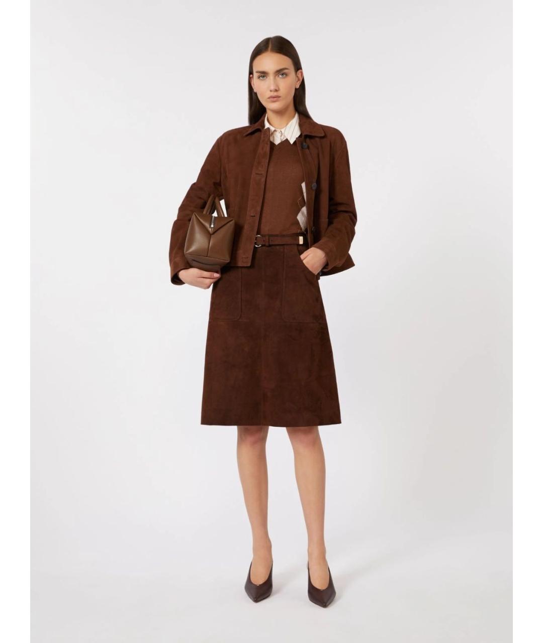 MAX MARA STUDIO Коричневый шерстяной джемпер / свитер, фото 2