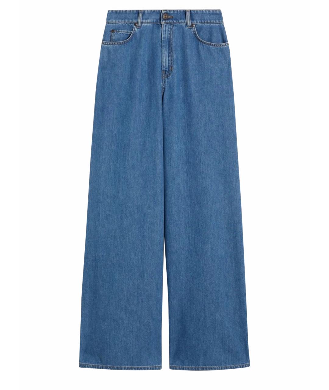 WEEKEND MAX MARA Синие хлопковые прямые джинсы, фото 1