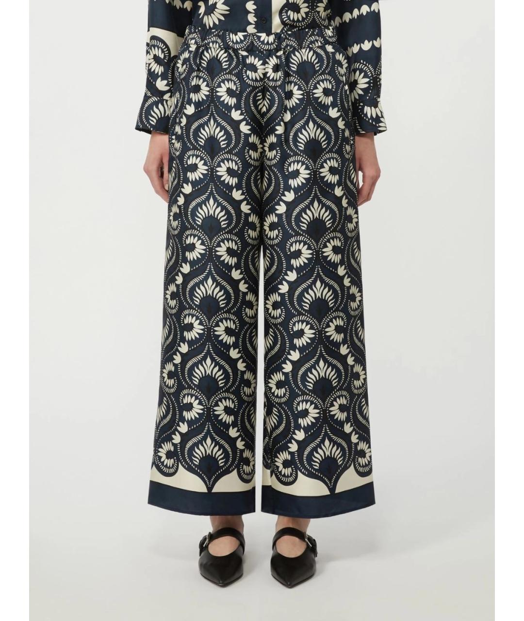 WEEKEND MAX MARA Мульти шелковые прямые брюки, фото 3