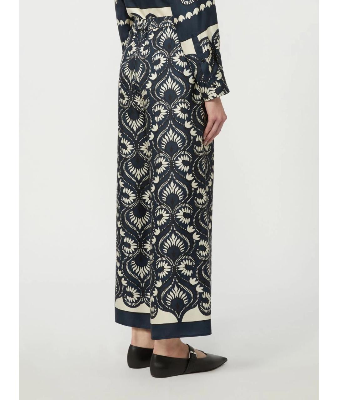 WEEKEND MAX MARA Мульти шелковые прямые брюки, фото 4