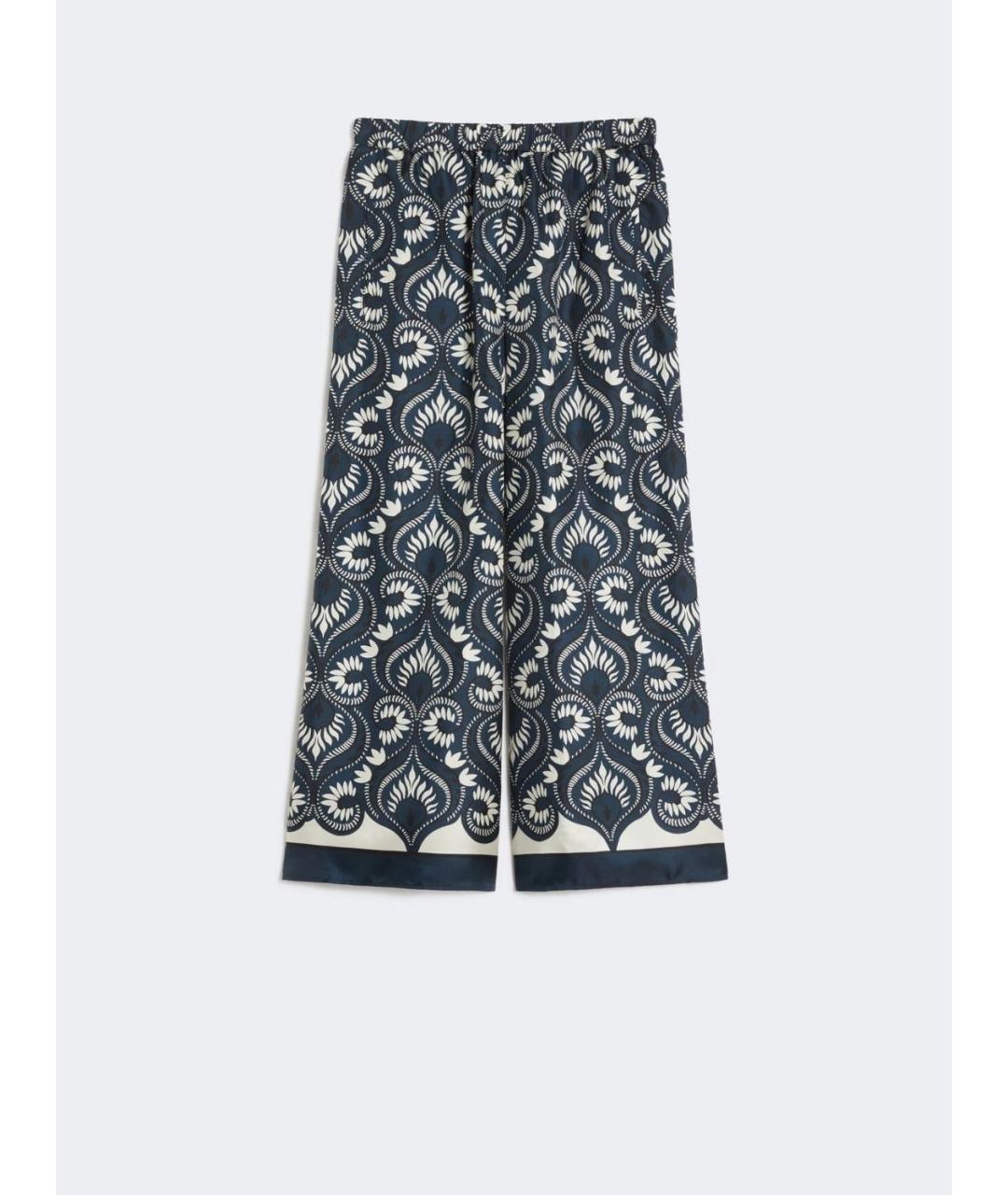 WEEKEND MAX MARA Мульти шелковые прямые брюки, фото 5