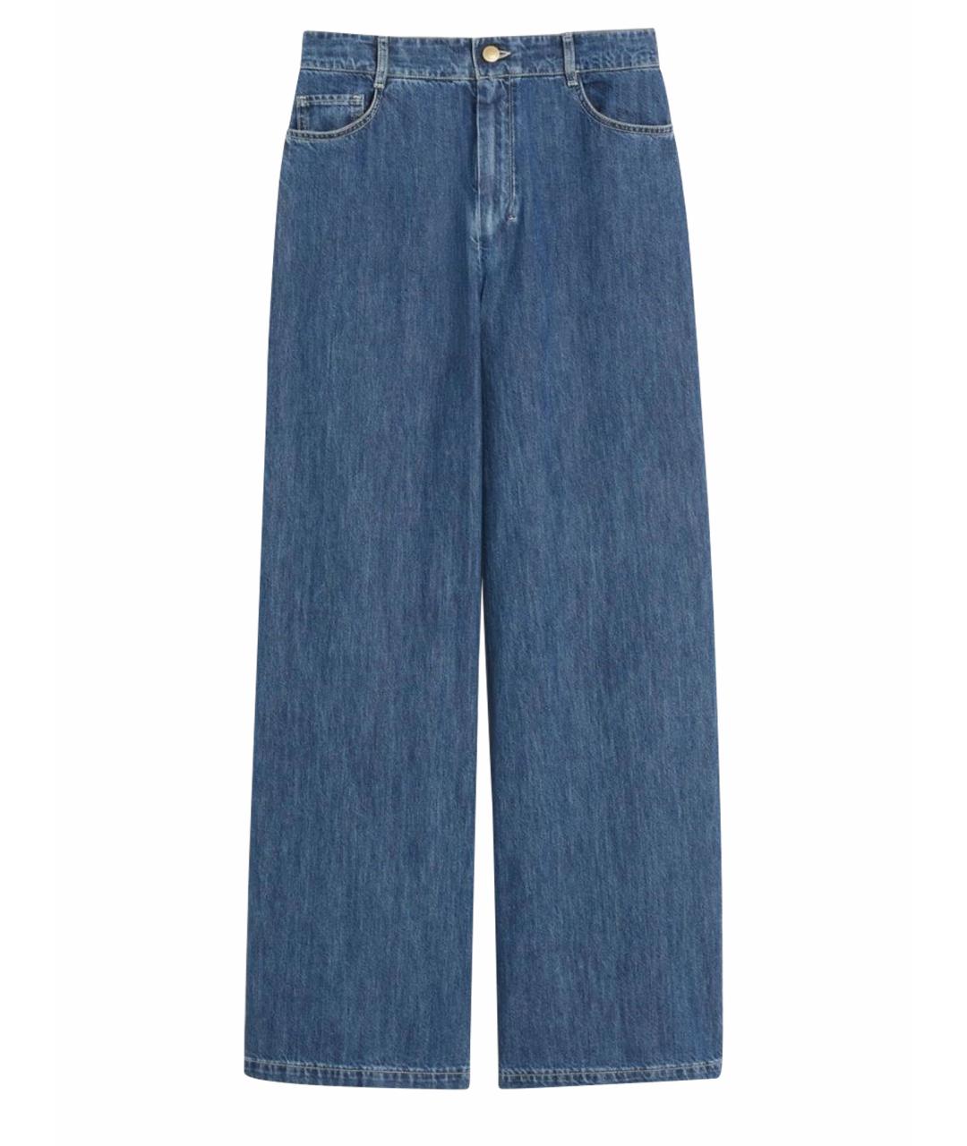 'S MAX MARA Синие хлопковые прямые джинсы, фото 1