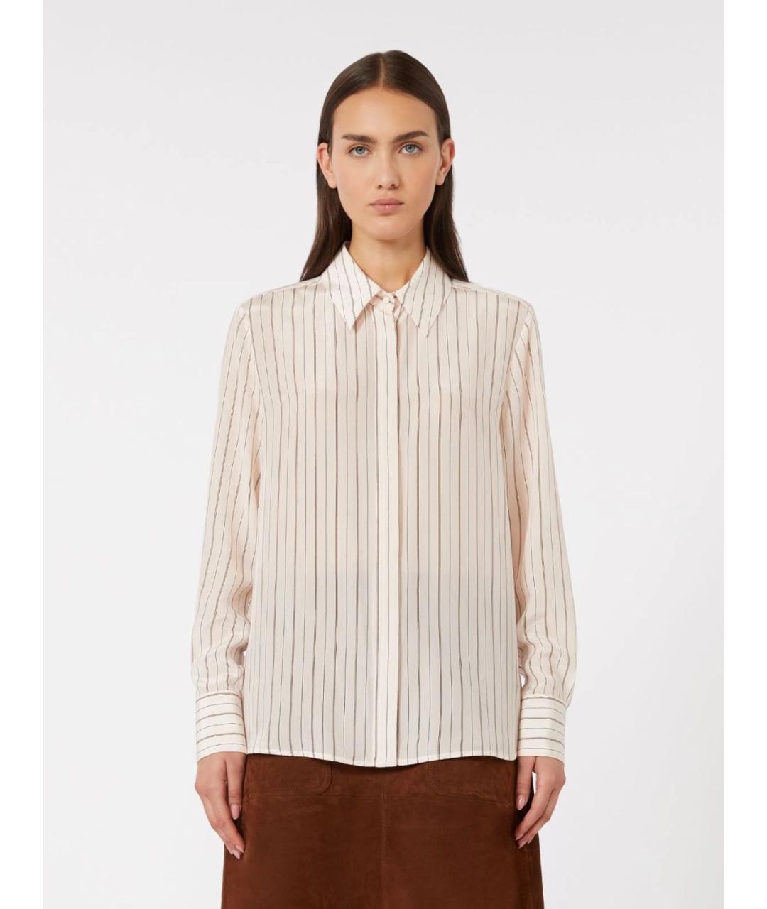 MAX MARA STUDIO Розовая шелковая рубашка, фото 3