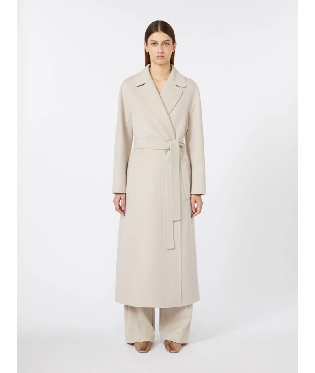 'S MAX MARA Серое шерстяное пальто, фото 3