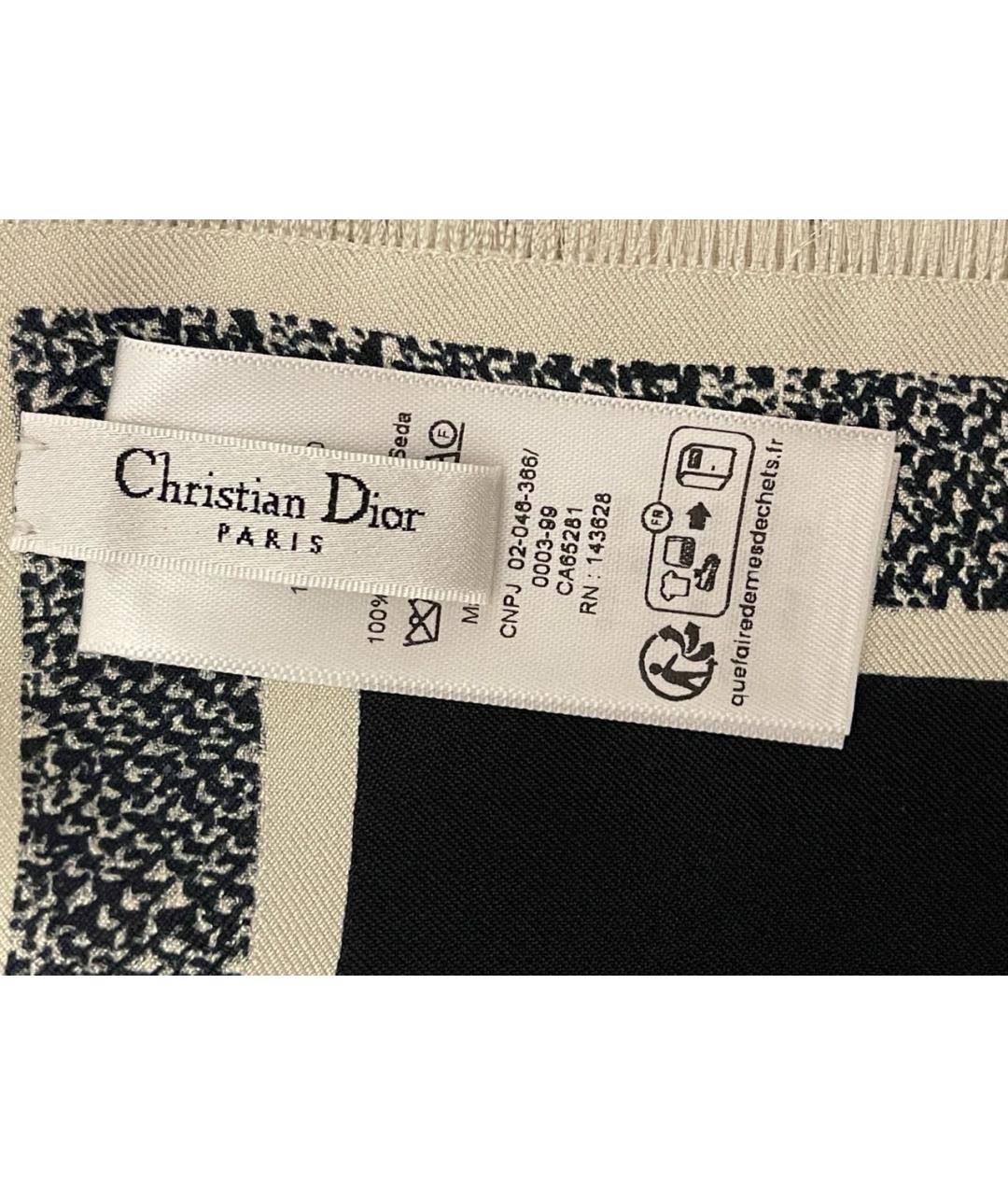 CHRISTIAN DIOR Синий шелковый платок, фото 2