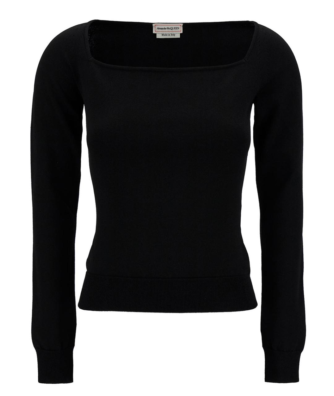 ALEXANDER MCQUEEN Черная вискозная водолазка, фото 1