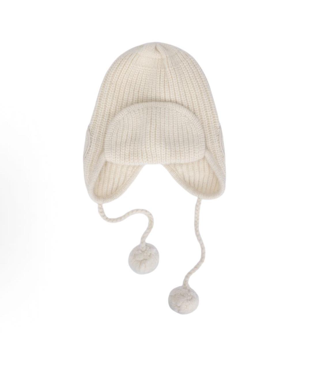 CHANEL Белая шерстяная шапка, фото 2