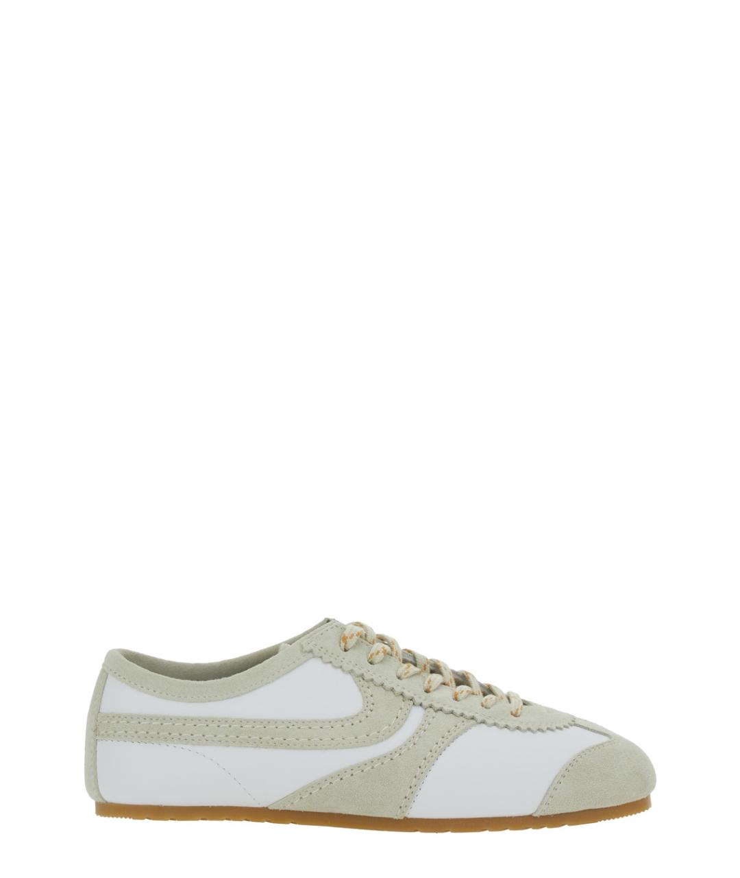 DRIES VAN NOTEN Белые кожаные кроссовки, фото 1