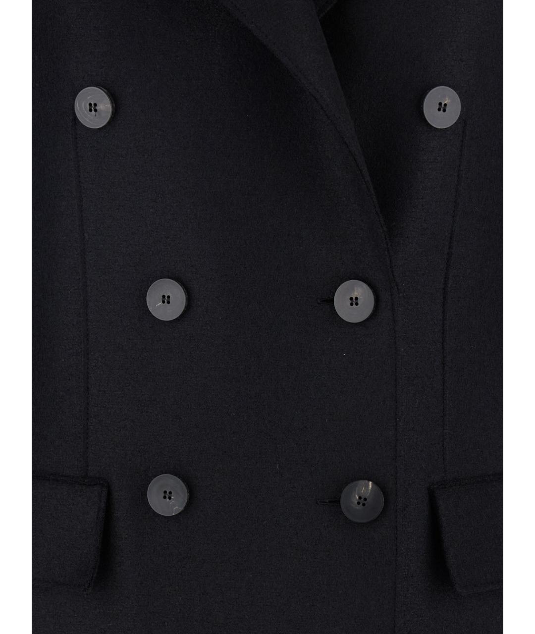 HARRIS WHARF LONDON Черное шерстяное пальто, фото 3