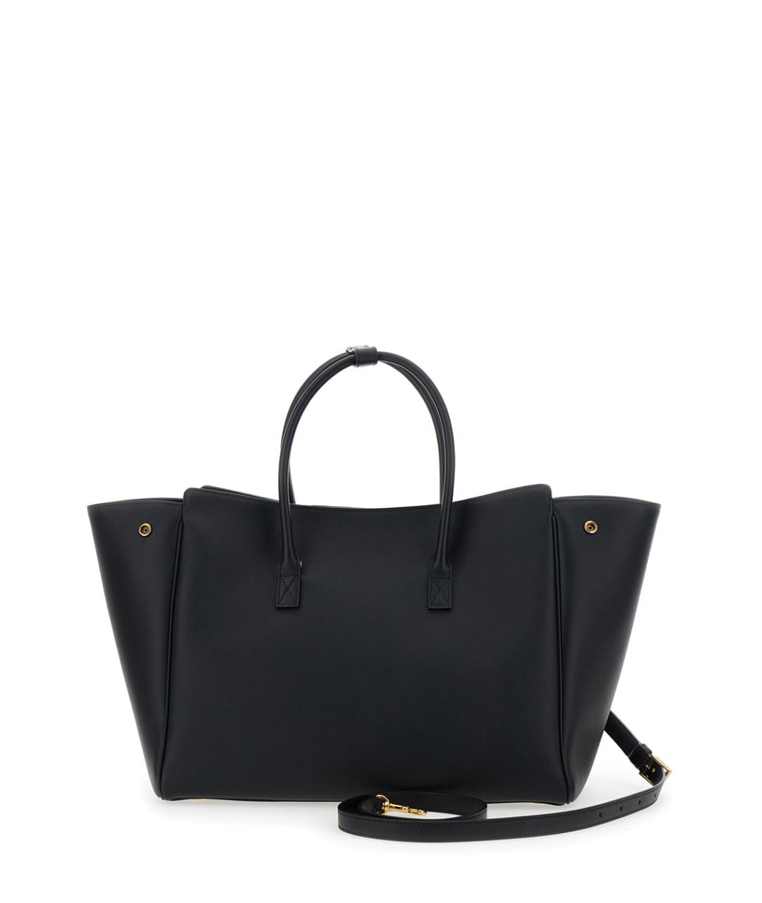 BALENCIAGA Черная кожаная сумка тоут, фото 2