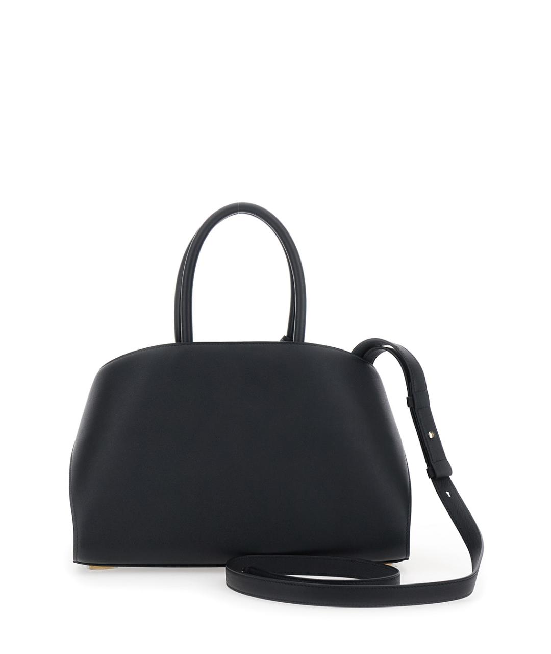 FERRAGAMO Черная кожаная сумка через плечо, фото 2