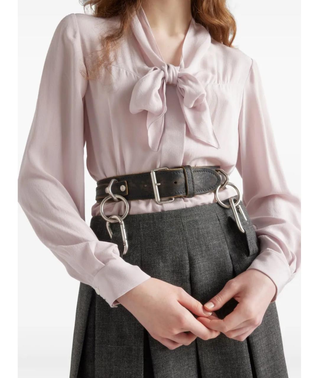 PRADA Розовая хлопковая блузы, фото 4