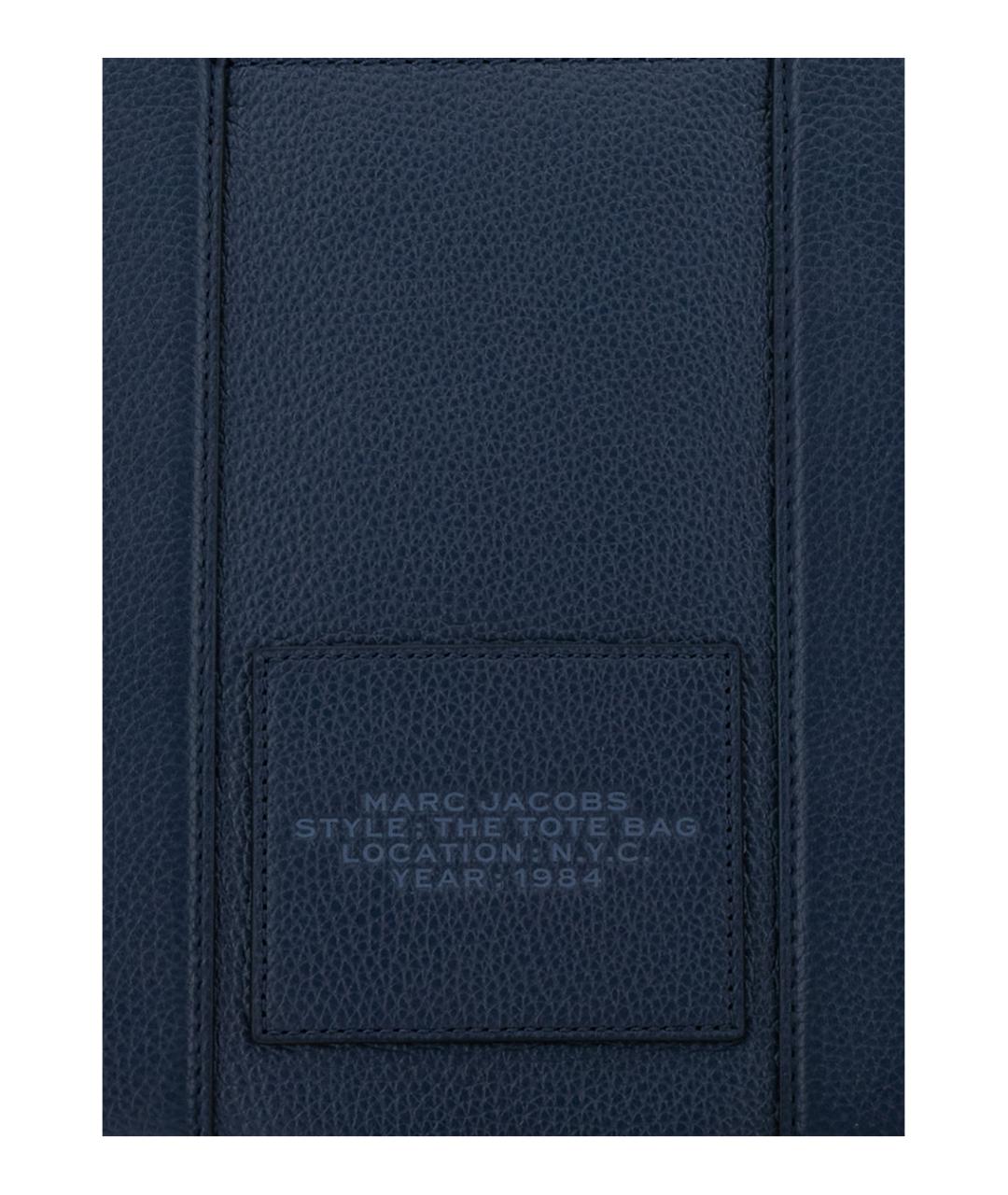 MARC JACOBS Синяя кожаная сумка тоут, фото 3