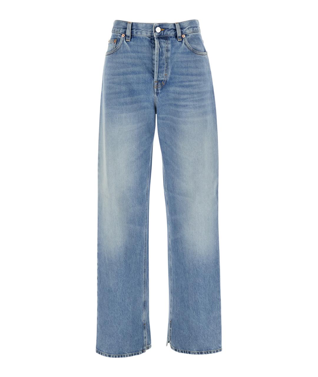 GUCCI Синие хлопковые прямые джинсы, фото 1