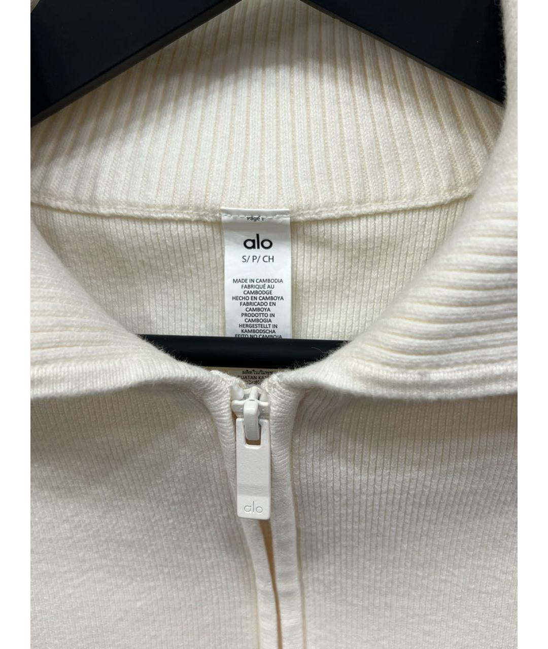 ALO YOGA Бежевый хлопко-эластановый джемпер / свитер, фото 2