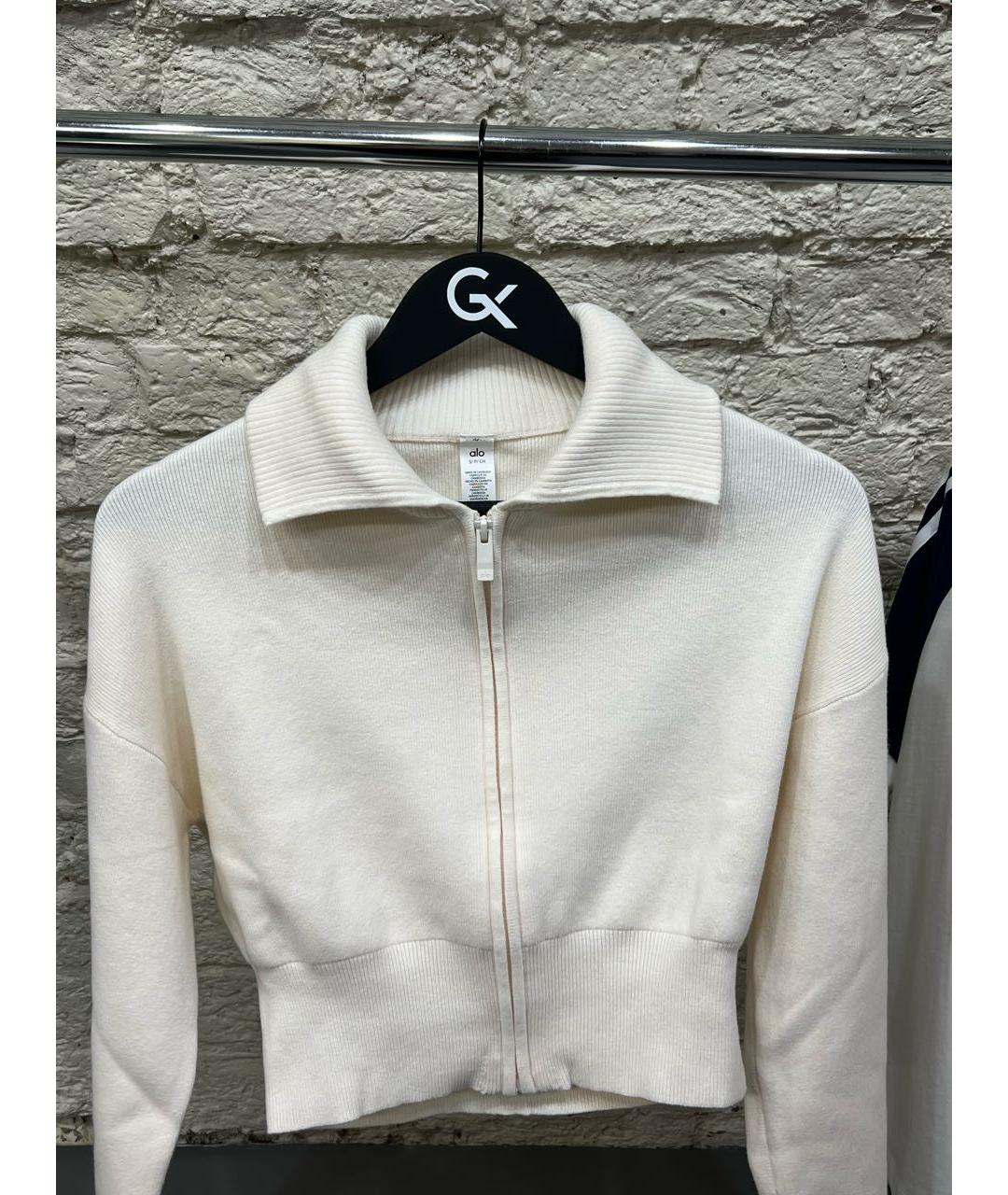 ALO YOGA Бежевый хлопко-эластановый джемпер / свитер, фото 6