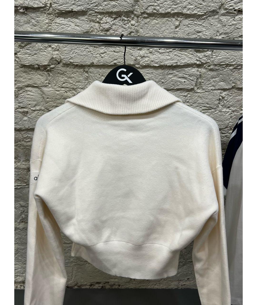 ALO YOGA Бежевый хлопко-эластановый джемпер / свитер, фото 4