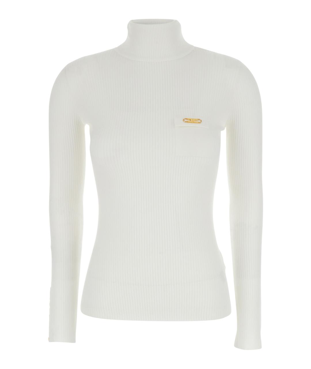 ELISABETTA FRANCHI Белая полиамидовая водолазка, фото 1