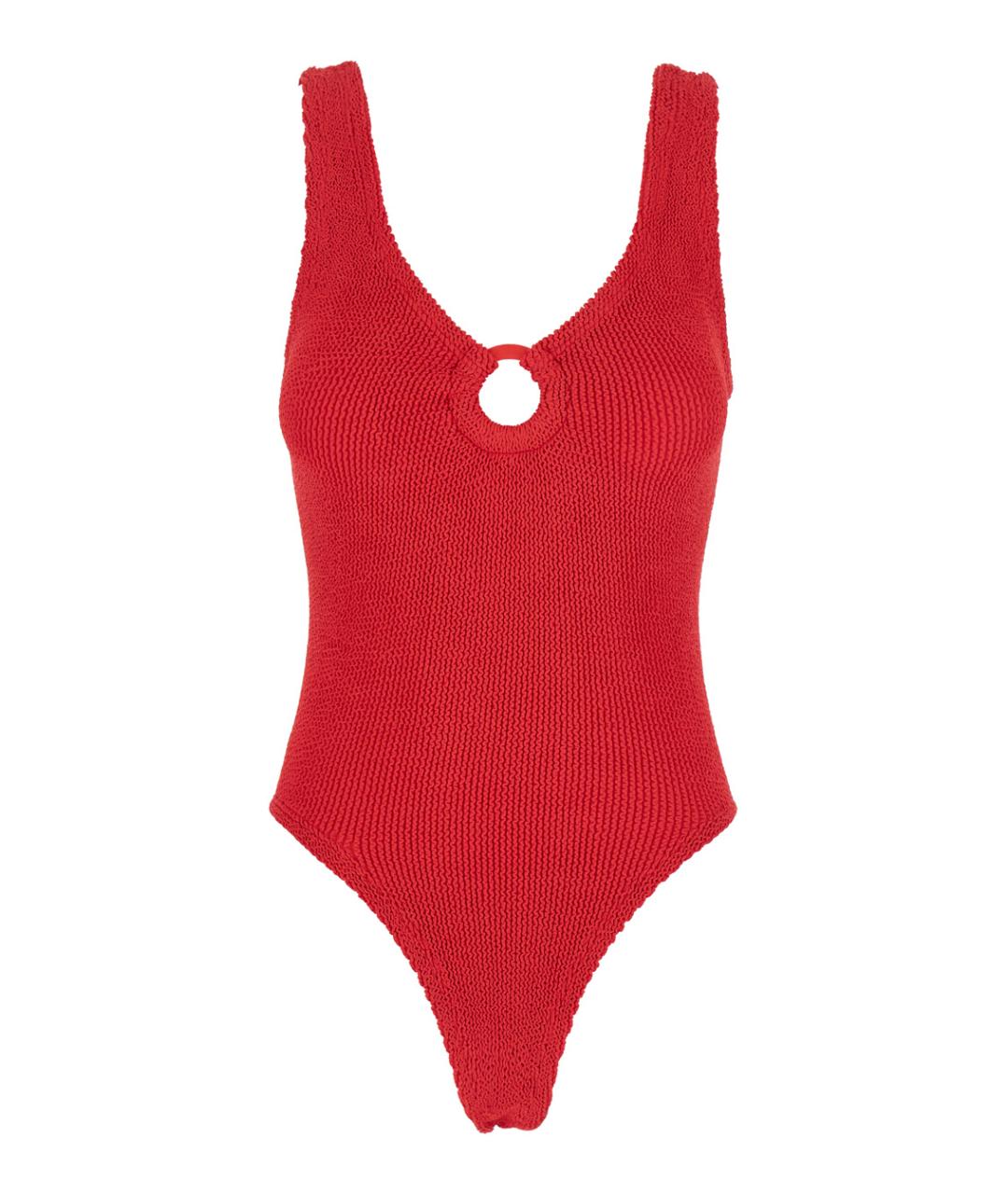 HUNZA G Красный полиамидовый купальник, фото 1