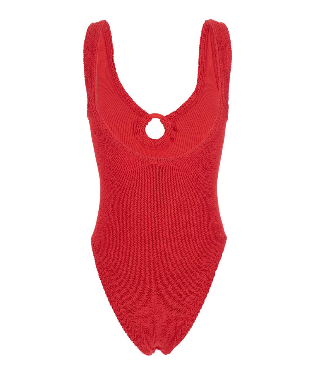 HUNZA G Красный полиамидовый купальник, фото 2