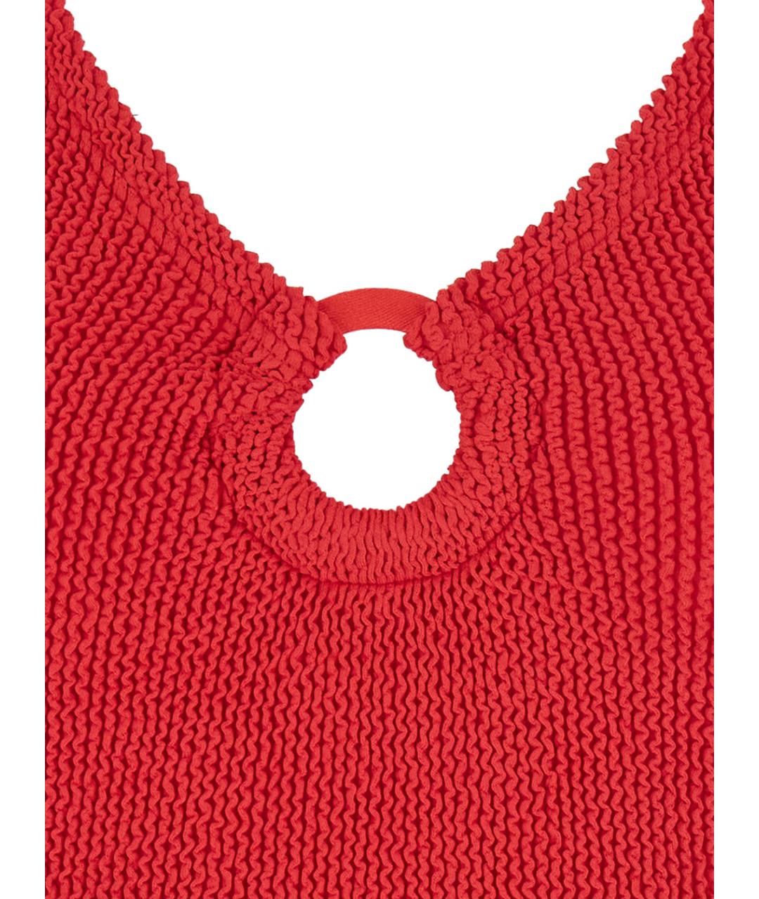 HUNZA G Красный полиамидовый купальник, фото 3