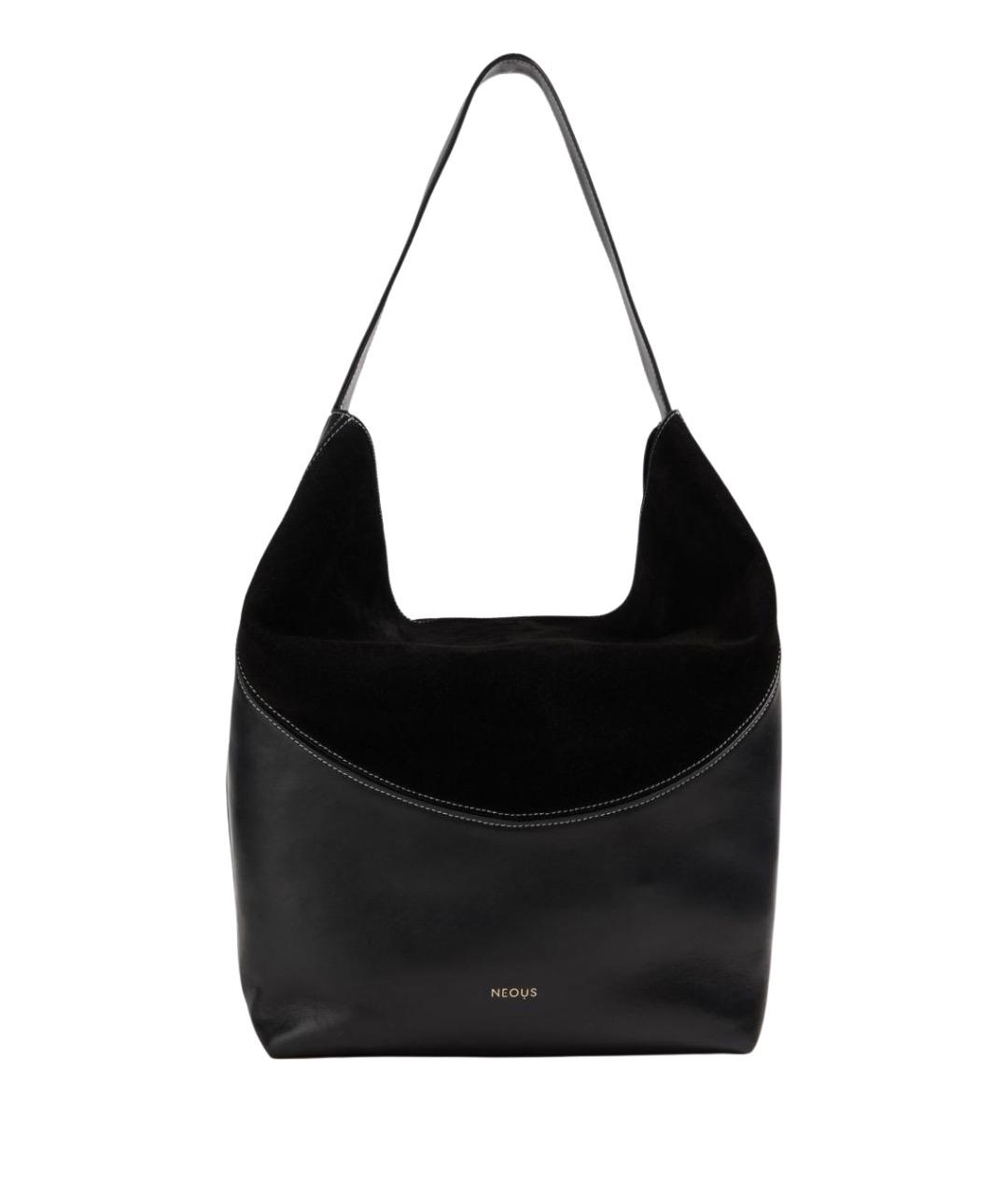 NEOUS Черная кожаная сумка тоут, фото 1