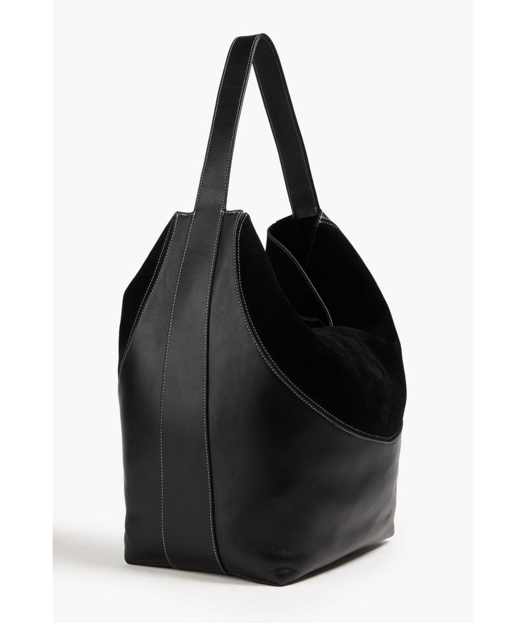 NEOUS Черная кожаная сумка тоут, фото 2
