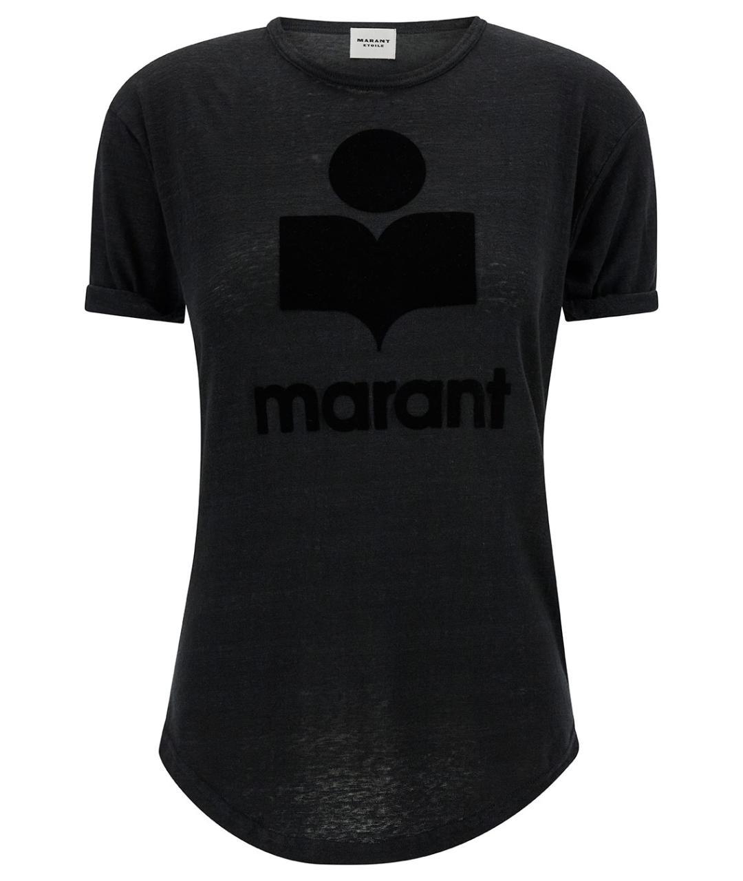 ISABEL MARANT Черная льняная футболка, фото 1