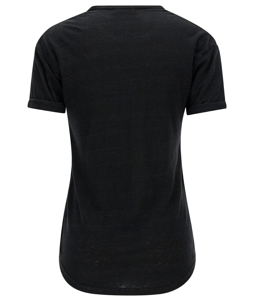 ISABEL MARANT Черная льняная футболка, фото 3