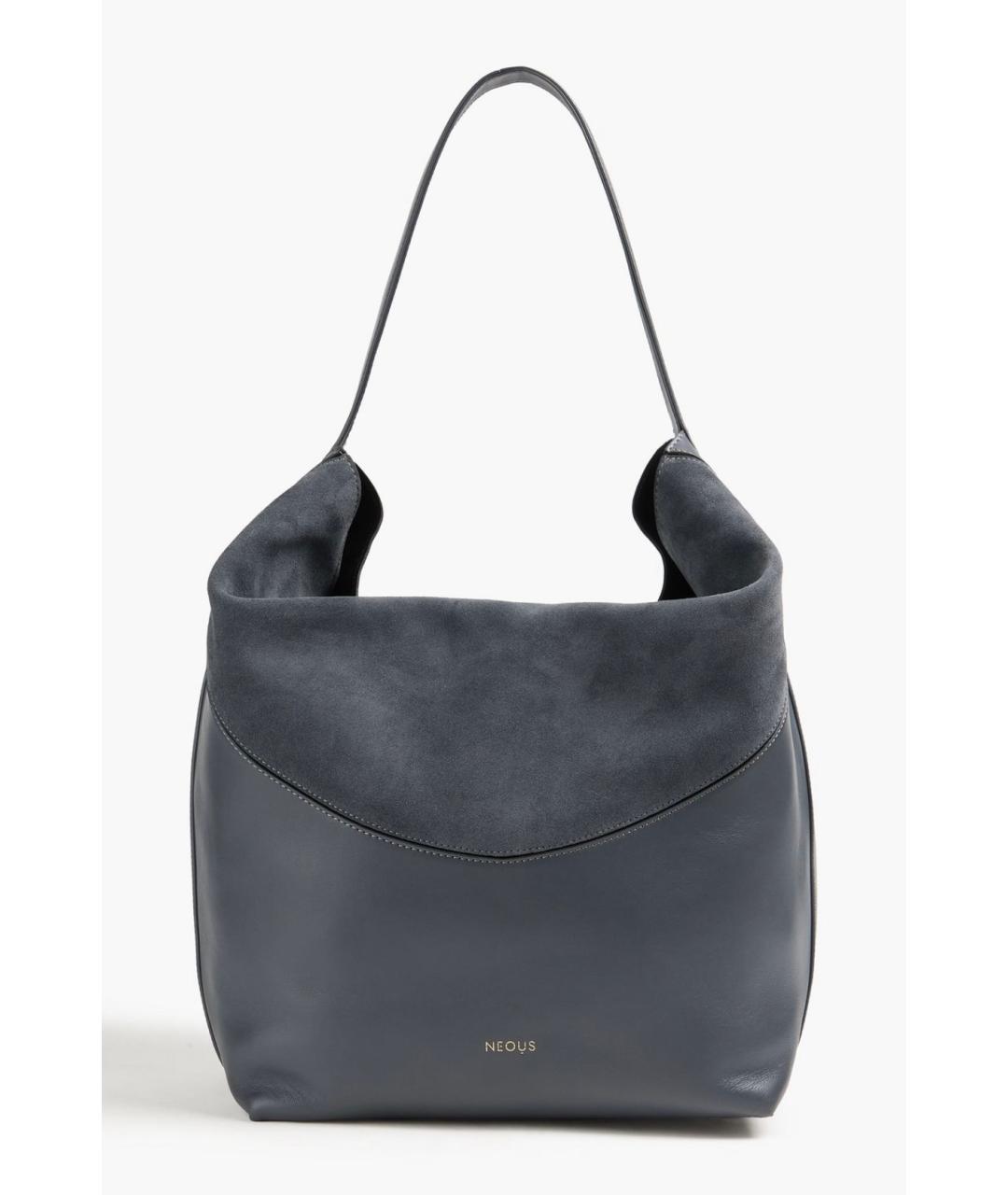 NEOUS Серая кожаная сумка тоут, фото 4