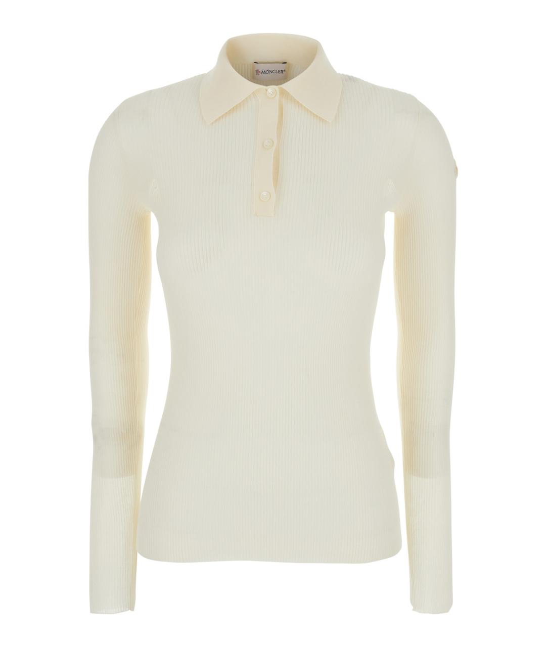 MONCLER Белый хлопковый джемпер / свитер, фото 1