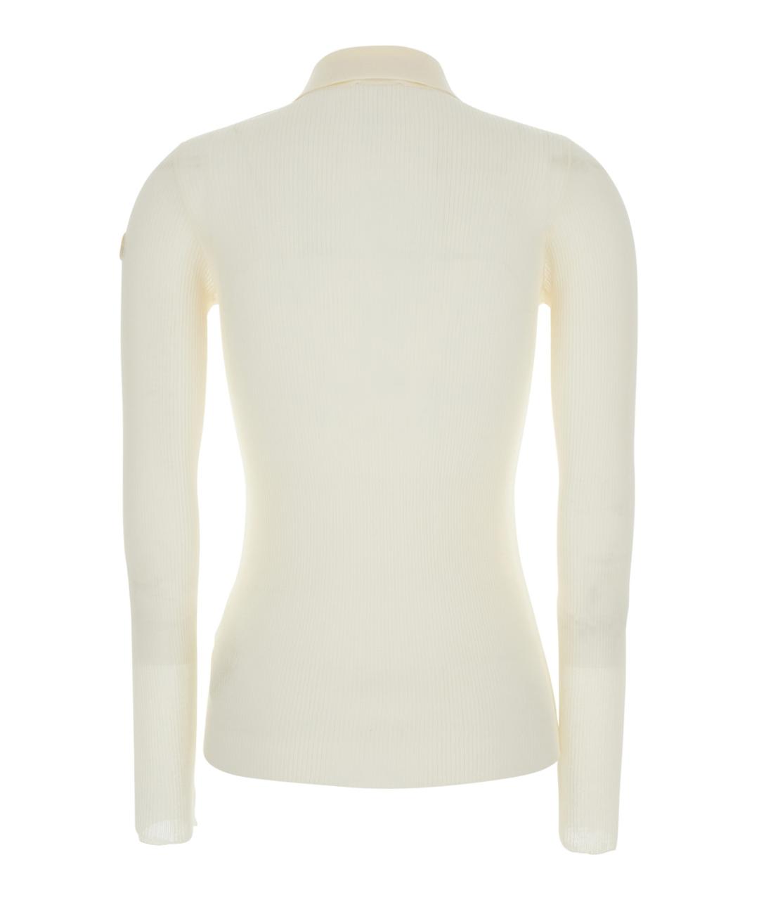 MONCLER Белый хлопковый джемпер / свитер, фото 2