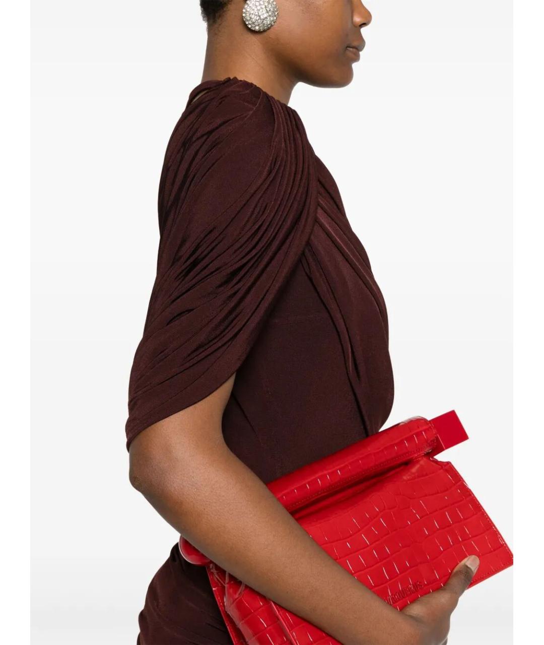 MAGDA BUTRYM Бордовое полиамидовое коктейльное платье, фото 3