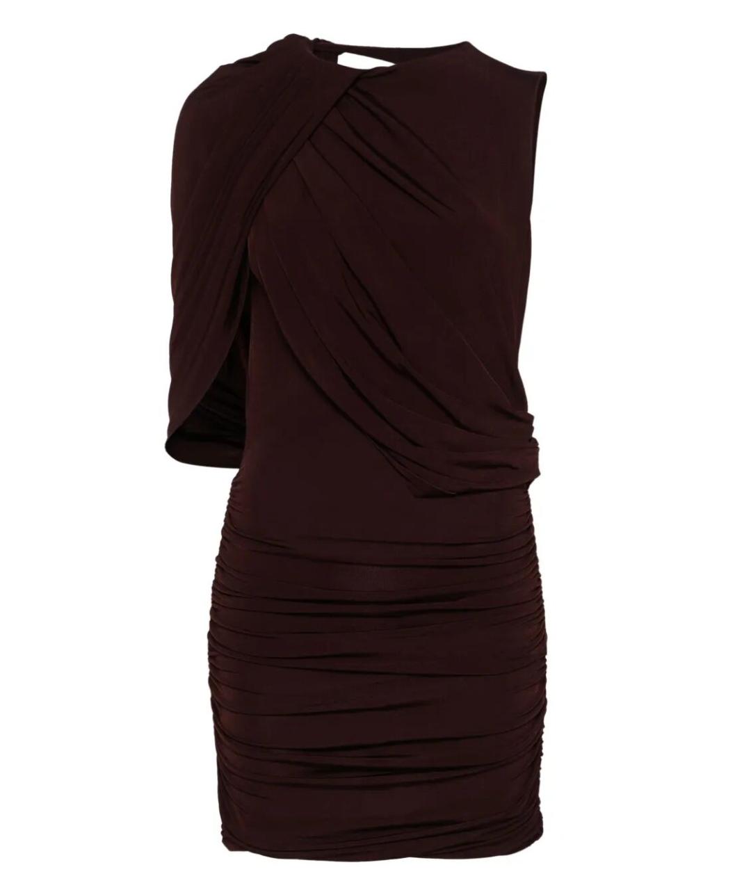 MAGDA BUTRYM Бордовое полиамидовое коктейльное платье, фото 1