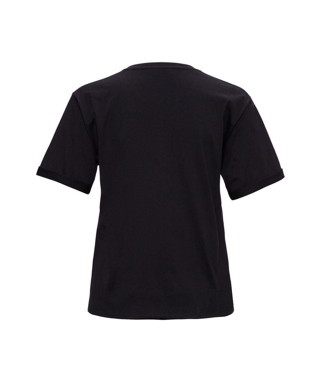 SAINT LAURENT Черная хлопковая футболка, фото 2