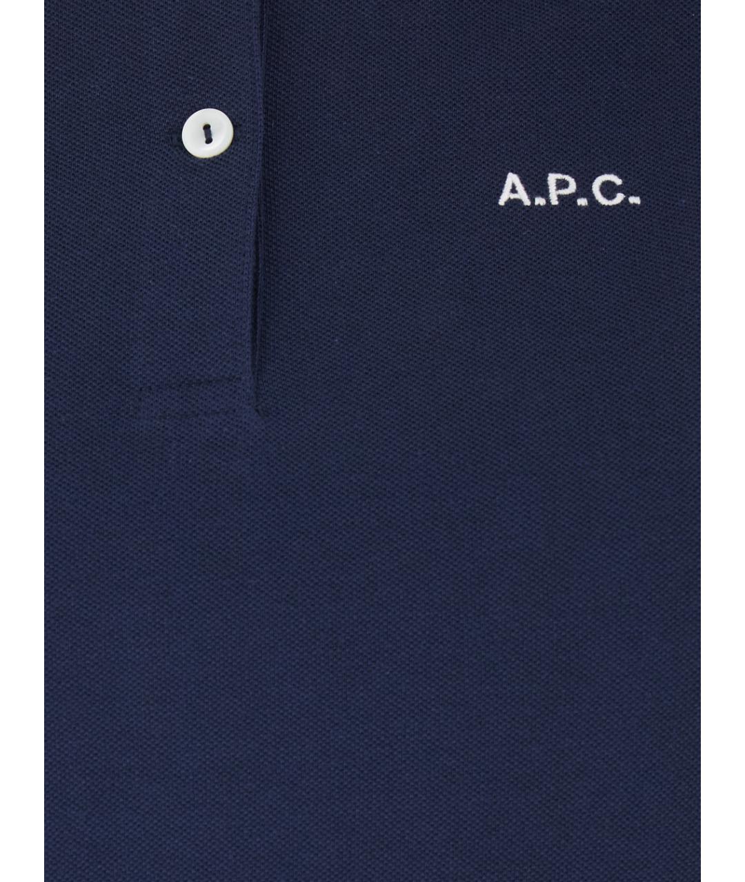 A.P.C. Синяя хлопковая футболка, фото 3