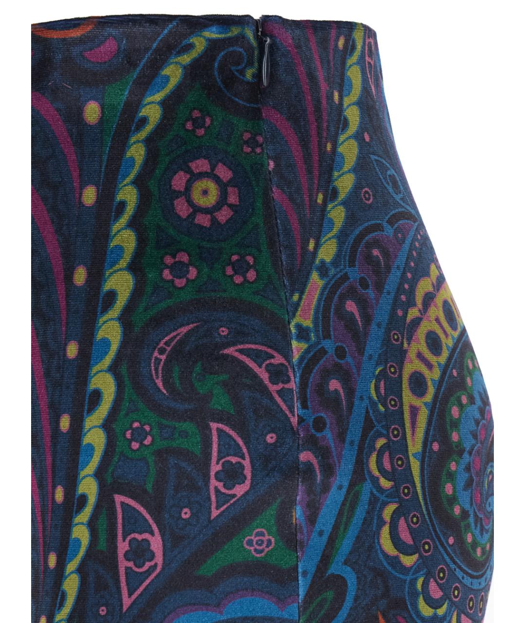 ETRO Мульти полиэстеровые прямые брюки, фото 3